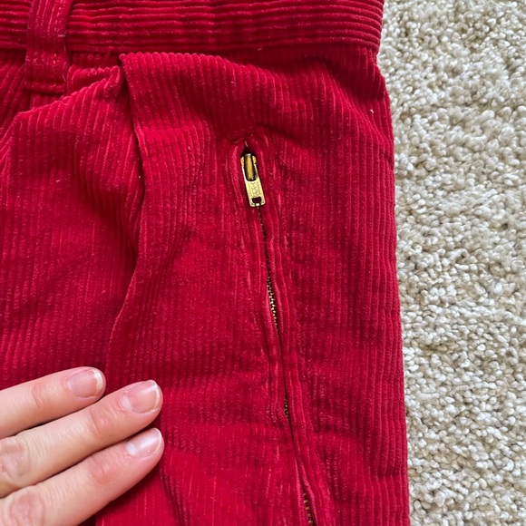 VTG 90s Ralph Lauren Country Red Corduroy High Waisted Shorts Women’s Sz 6 FLAW - Picture 4 of 10